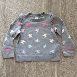 Gap toddler ruffle unicorn sweater